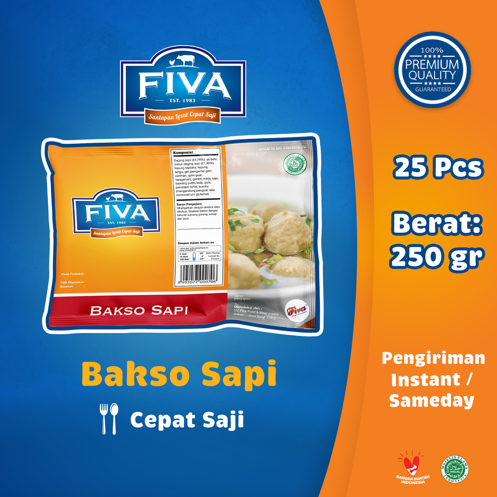 Bakso Sapi 250 g Retail