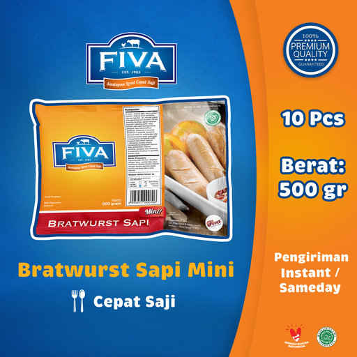 Bratwurst Sapi Mini isi 10 500 g Retail